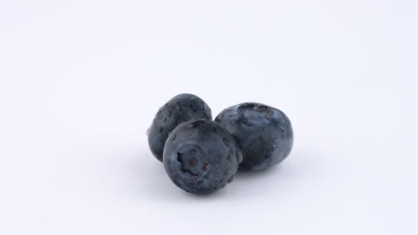三个蓝莓快速旋转 — 图库视频影像