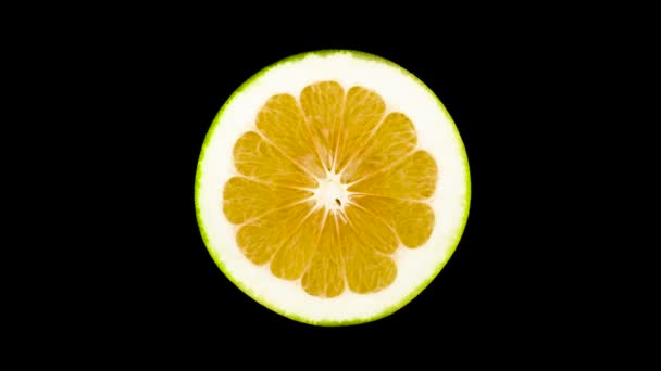 Top View Green Oroblanco Fruit — ストック動画