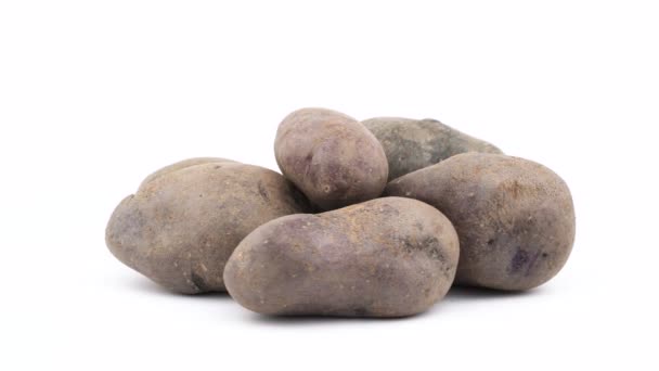 Video Violet Potatoes Pile — Stock Video