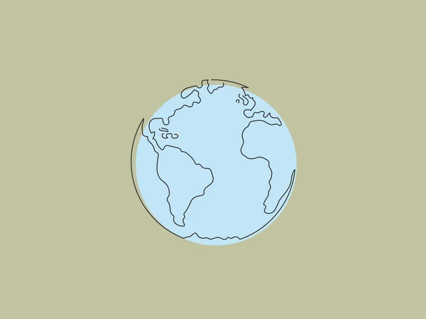 世界の概念孤立線画 ベクトルイラストデザインを保存します 気候変動コレクション — ストックベクタ