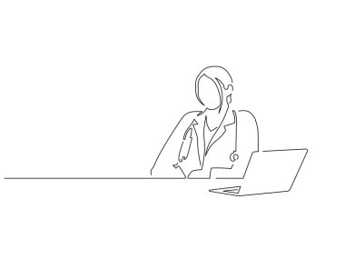 Doktorlar izole edilmiş çizgi çizimi, vektör çizimi. İlaç koleksiyonu.