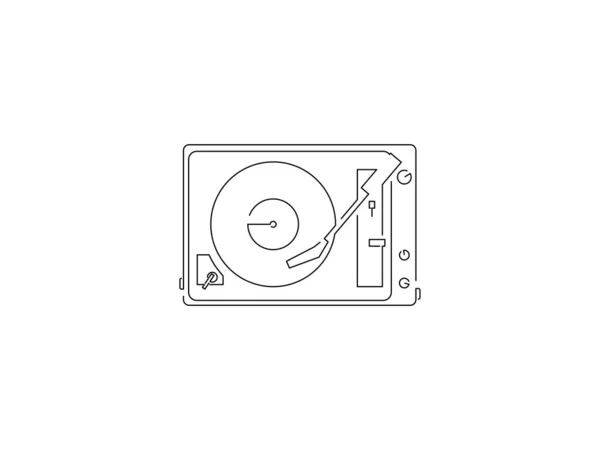 Müzik izole çizgi çizimi, vektör illüstrasyon tasarımı.
