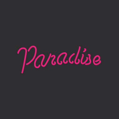 Neon simgesi, vektör illüstrasyon tasarımı.