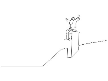 Noel izole çizgi çizimi, vektör illüstrasyon tasarımı.