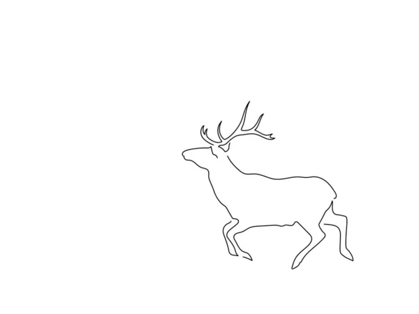 Desenho Linha Isolada Natal Desenho Ilustração Vetorial —  Vetores de Stock