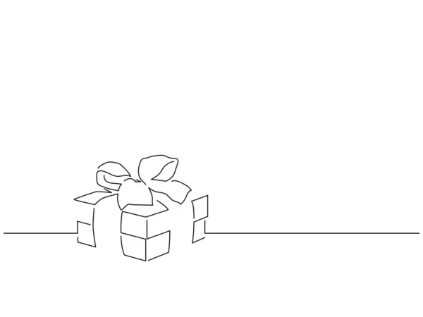 Dibujo Línea Aislada Navidad Diseño Ilustración Vectorial — Vector de stock