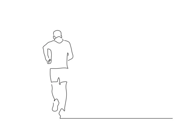 Människor Gatan Isolerad Linje Ritning Vektor Illustration Design — Stock vektor