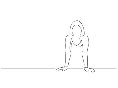 Baker izole çizgi çizimi, vektör illüstrasyon tasarımı. Yiyecek koleksiyonu.