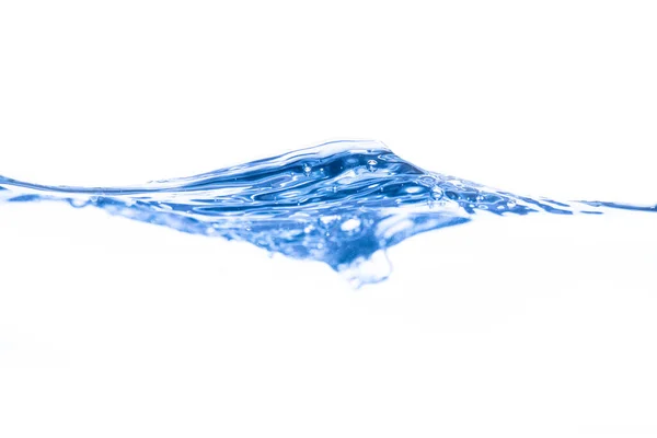 Vattnet Stänk Och Luftbubblor Vit Bakgrund Isolera Bilden — Stockfoto
