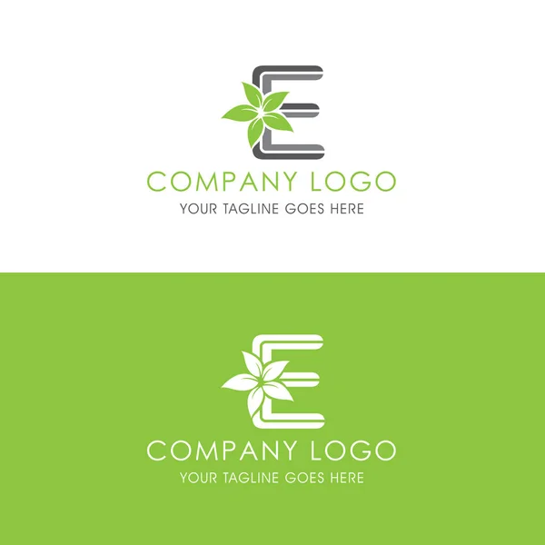 Letra Floral Green Leaf Logo Este Logotipo Está Inspirado Las — Vector de stock