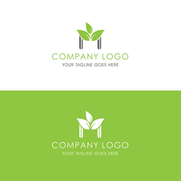 Letra Floral Green Leaf Logo Este Logotipo Inspirado Por Folhas — Vetor de Stock