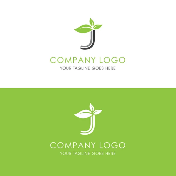 Letra Floral Green Leaf Logo Este Logotipo Está Inspirado Las — Vector de stock