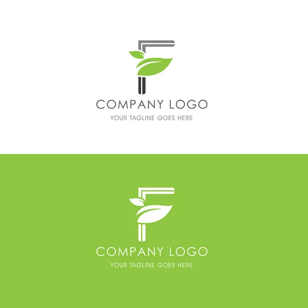 Litera Floral Green Leaf Logo Logo Jest Inspirowane Liśćmi Zmodyfikowany — Wektor stockowy