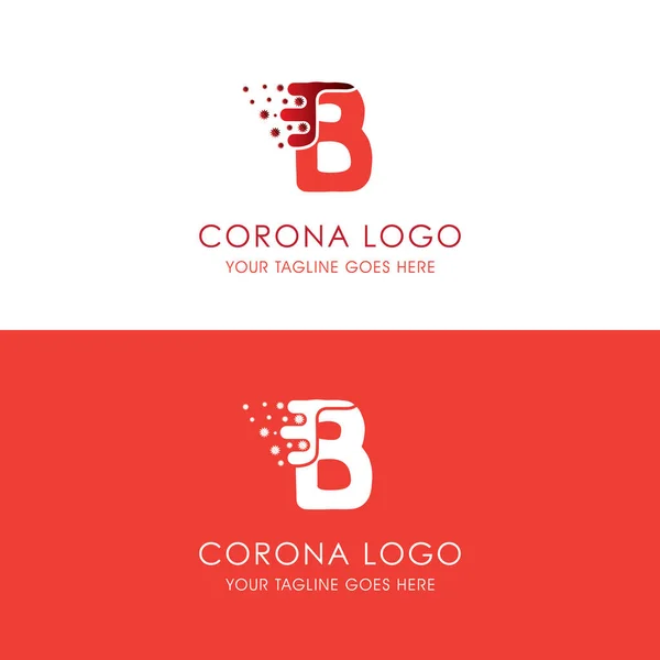 Letter Covid Virus Logo Inspired Logo Corona Covid19 Virus Virus — Stock Vector