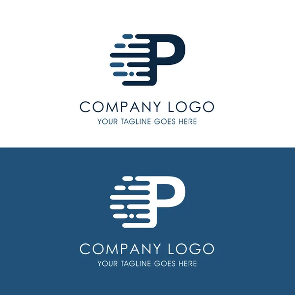 Inspired Logo Aus Blau Und Alphabett Farben Flash Und Letter — Stockvektor