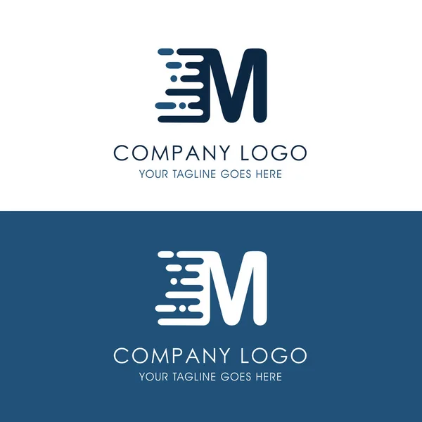 Logo Inspirado Blue Alphabet Colored Flash Letter — Vector de stock