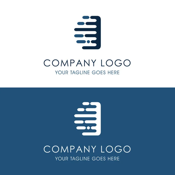 Inspired Logo Aus Blau Und Alphabett Farben Flash Und Letter — Stockvektor