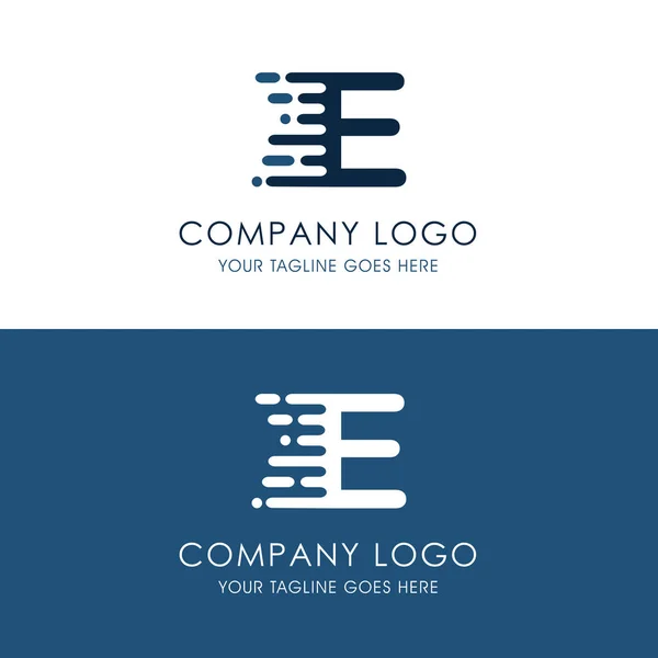 Logo Inspiré Flasse Lettre Colorées Bleu Alphabétique — Image vectorielle