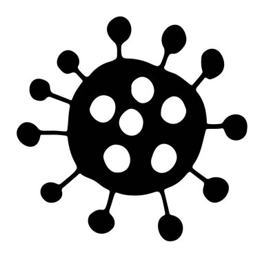 Mikroplar, virüs ve patojen çizgi simgeleri. Bakteriyoloji hijyeni ve enfeksiyon izole edilmiş sembolleri özetliyor. Bakteri ve mikrop, hücre mikroskobik bakteri doğrusal çizim