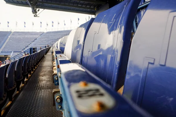 Navy Blauw Amfitheater Voetbal Arena — Stockfoto