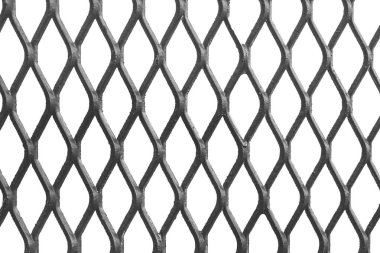 Beyaz arkaplan ile ızgara Demir desen