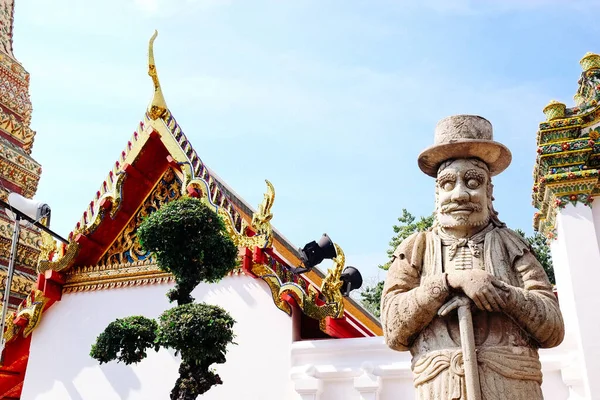 Estátua Chinesa Templo Tailândia — Fotografia de Stock