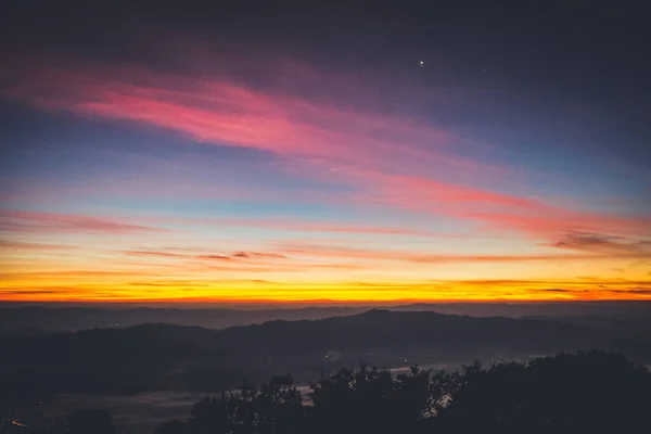 Sky Shading Morning Orange Blue — Stock Photo, Image