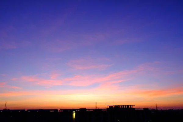 Sunset Sky Shading Background Orange Blue — Stock Photo, Image