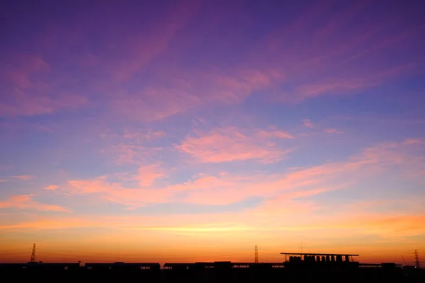 Sunset Sky Shading Background Orange Blue — Stock Photo, Image