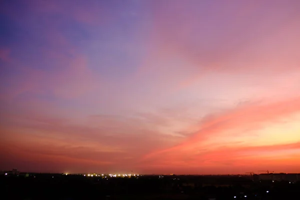 Sunset Sky Shading Background Orange Blue — Stock Photo, Image