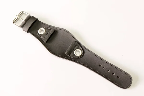 leather watch strap object isolate on the white background