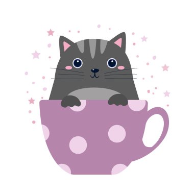 siyah kedi resmi, hayvan tırmanışı, bebek partisi süslemesi, orman illüstrasyonu.