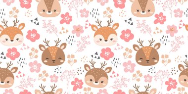 Çizgi filmlerdeki hayvanlar aynı kalıpları tekrarlıyor. Çocuk odası sanat geçmişi. Çocuk kumaşı deseni tasarımı.