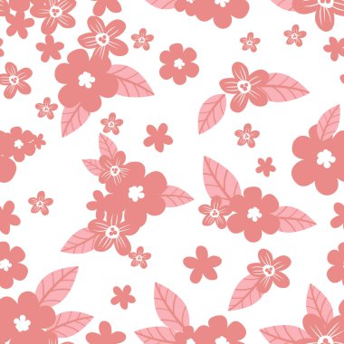 Çiçeklerin doku vektörü kusursuz desen. Bahar ve yaz duvar kağıtları, arka planlar, davetiyeler, ambalaj tasarım projeleri için harika. Yüzey deseni tasarımı.