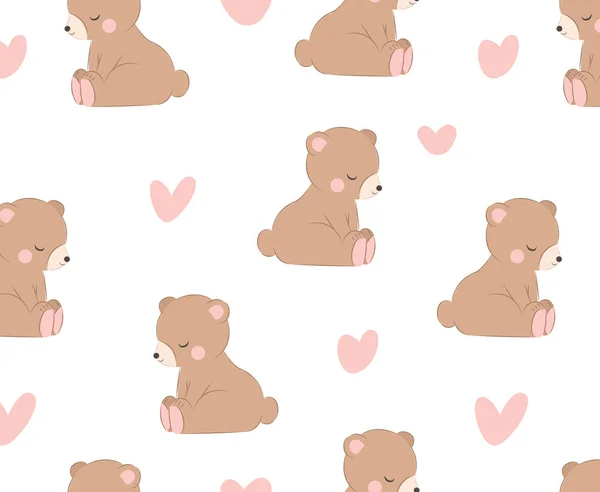 Animals Repeat Pattern Nursery Art Background Children Fabric Pattern Design — Stock Vector