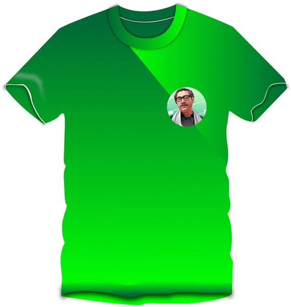 Grünes Shirt Design Bei Adobe Illustrator — Stockfoto