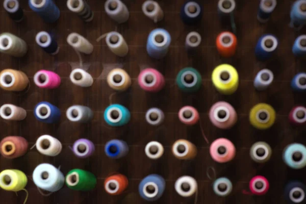 Background Spools Colored Thread — Stock Photo, Image