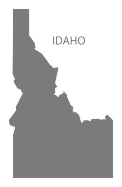 Idaho ABD harita gri