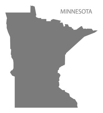 Minnesota ABD harita gri
