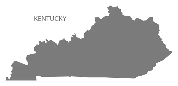 Kentucky usa map grau — Stockvektor