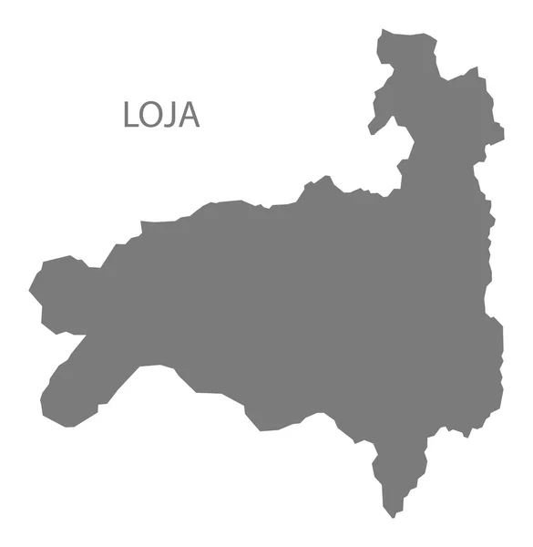 Loja Ecuador Mapa gris — Vector de stock