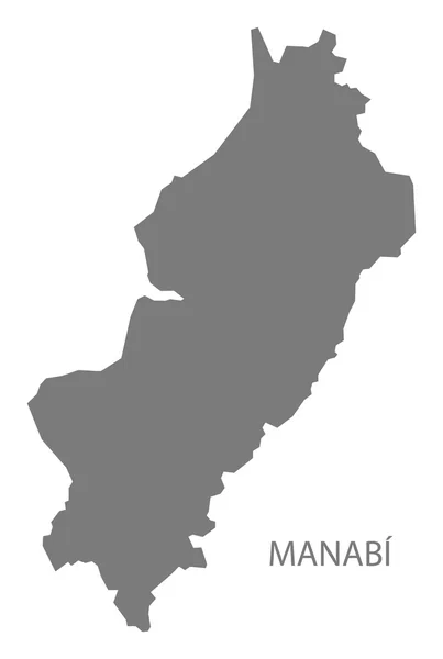 Manabi Ecuador Mapa gris — Vector de stock