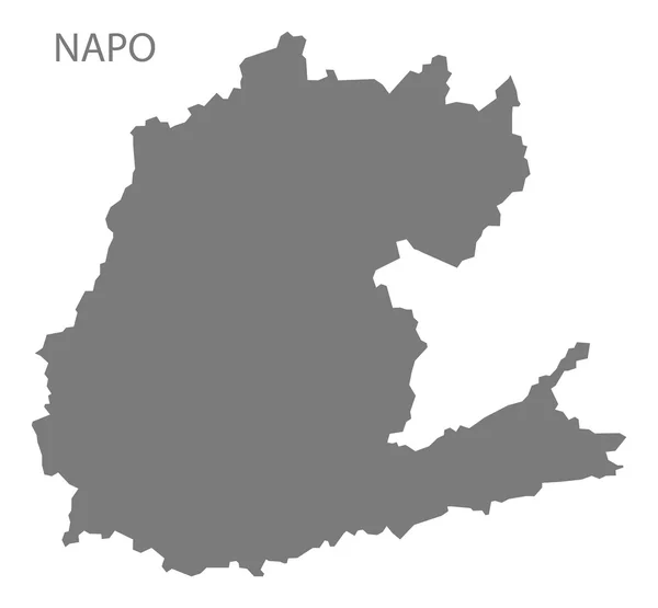 Napo Ecuador Mappa grey — Vettoriale Stock