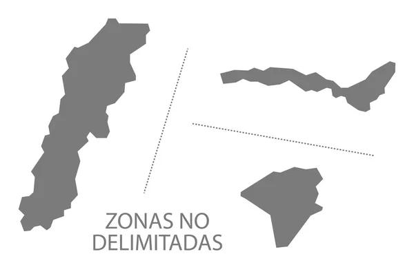 Zonas žádný delimitadas mapu Ekvádor šedý — Stockový vektor