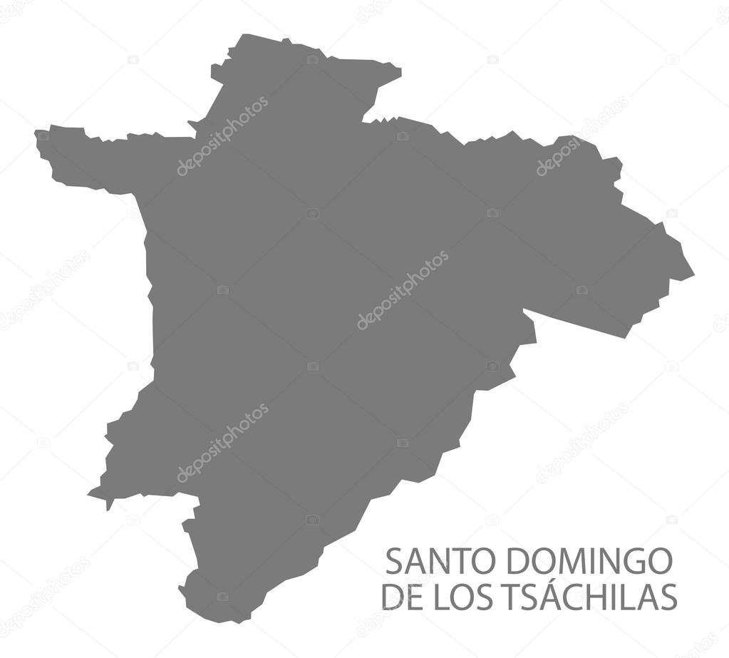 Santo Domingo De Los Tsachilas Ecuador Map grey