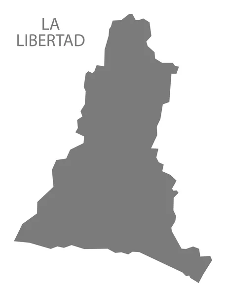 La Libertad El Salvador Mapa gris — Vector de stock