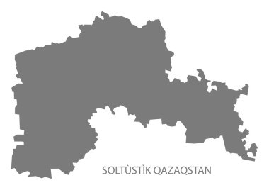 Soltustik Kazakistan Kazakistan Haritası gri