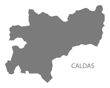 Caldas Kolombiya harita gri
