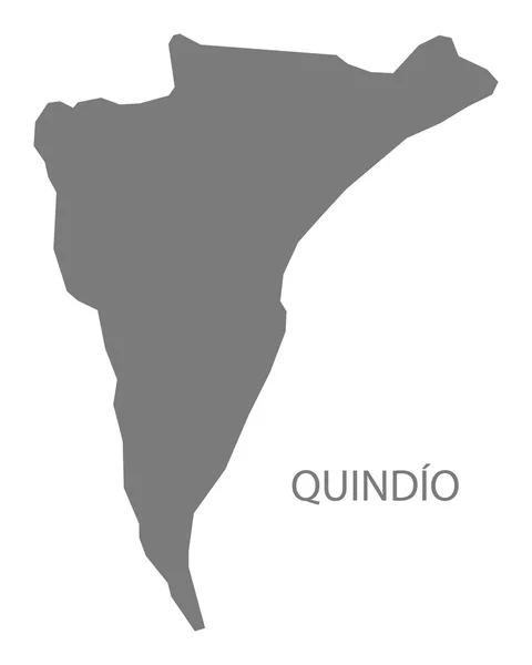 회색에서 Quindio 콜롬비아 지도 — 스톡 벡터