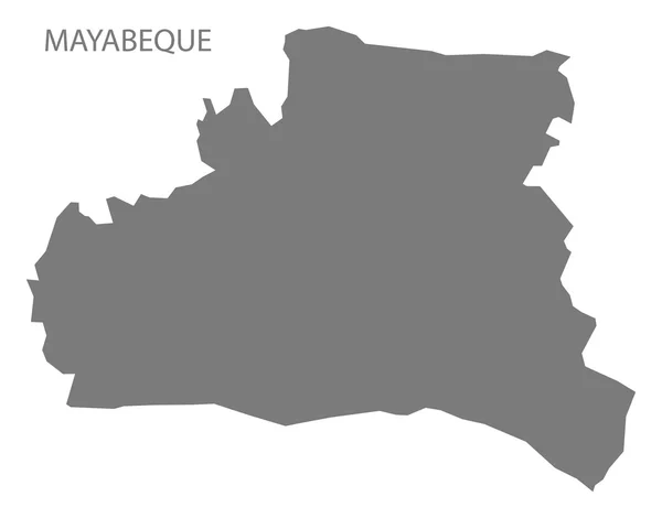 Mayabeque Cuba Mapa gris — Vector de stock